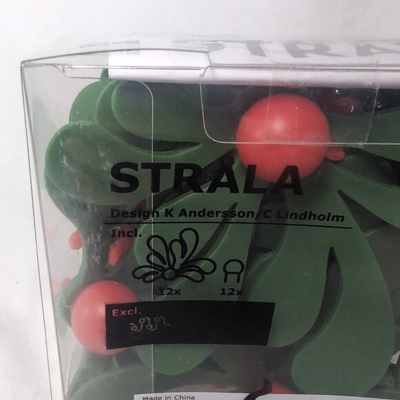 IKEA Strala NEW 302.772.14 Mistletoe Red Berries Leaves Andersson Light Caps - Picture 2 of 8